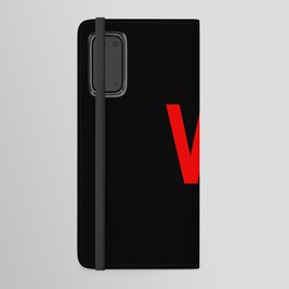 LETTER w (RED-BLACK) Android Wallet Case