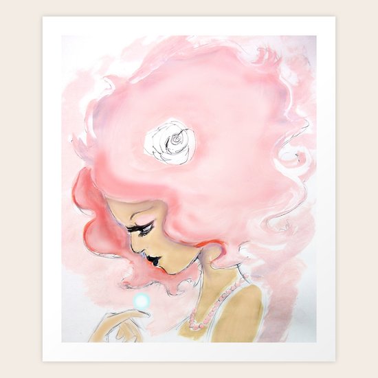 Pink Spark Art Print