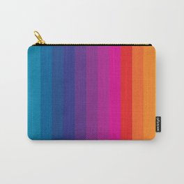  Classic 70s Vintage Style Retro Stripes - Funky Rainbow Carry-All Pouch