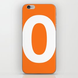 Number 0 (White & Orange) iPhone Skin