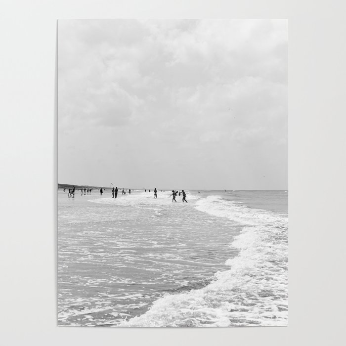 Zandvoort | Beach photography The Netherlands on a Summer day Art Print | Black and white photography Poster