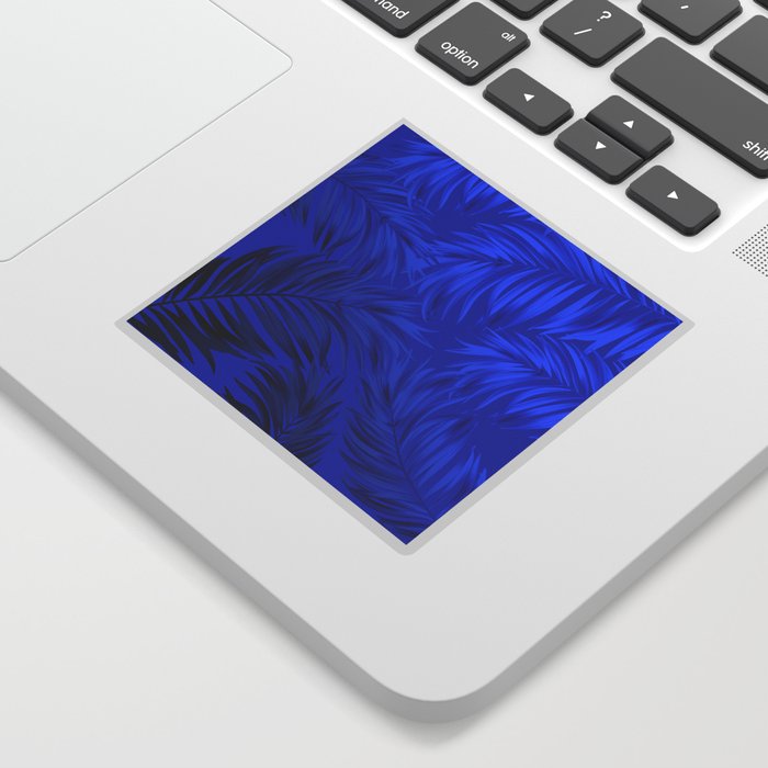 Palm Tree Fronds Brilliant Blue on Blue Hawaii Tropical Décor Sticker