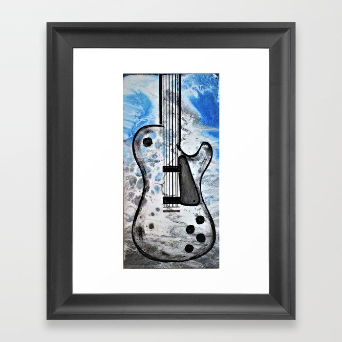 Guitar Art Abstract Guitar Rock And Roll Gibson Guitar Framed
