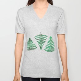 Fiordland Forest Ferns V Neck T Shirt