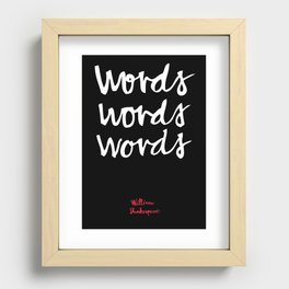 Words-Black Recessed Framed Print