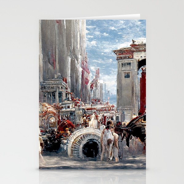 Futuristic Ancient Rome Stationery Cards