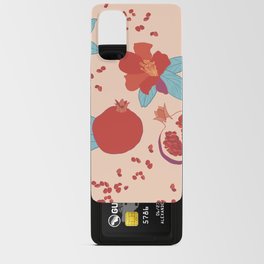 Pomegranate fruit and flower pink and ochre pattern Android Card Case