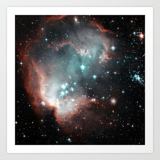 Nebula and stars Art Print