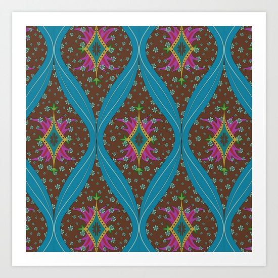 teardrop pattern Art Print