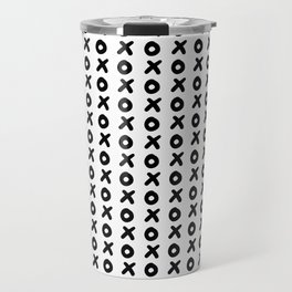XOXO pattern black and white Travel Mug