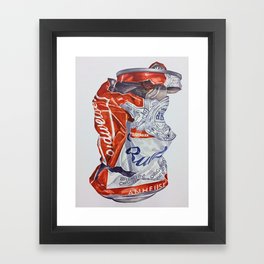 Budweiser can Framed Art Print
