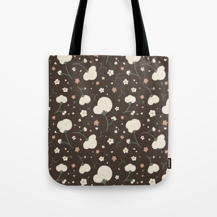 Cotton Buds - Brown Tote Bag