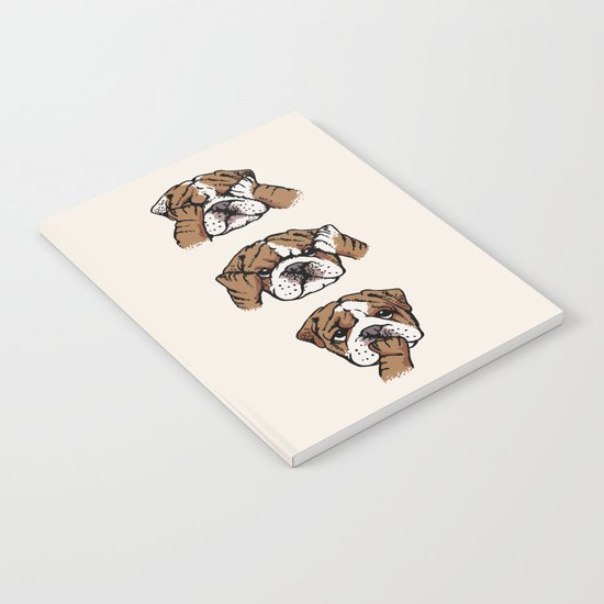 No Evil English Bulldog Notebook