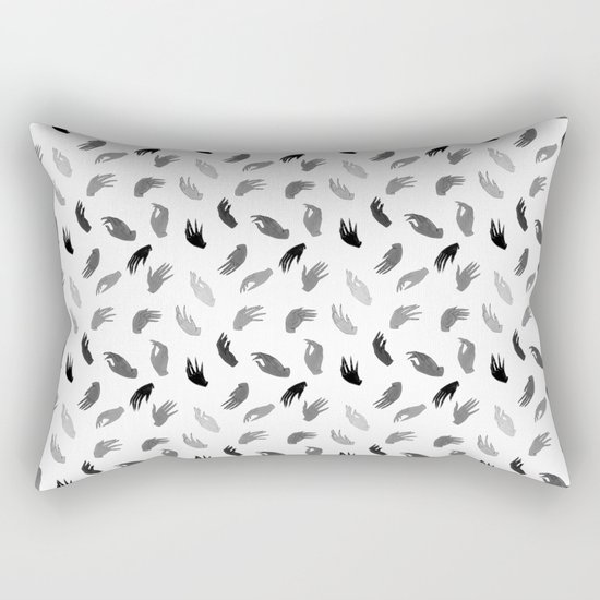 Hands B&W Rectangular Pillow
