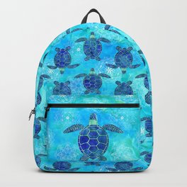 Watercolor Sea Turtles Mandalas Pattern Backpack