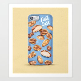 Food Pun - Nut Case Art Print