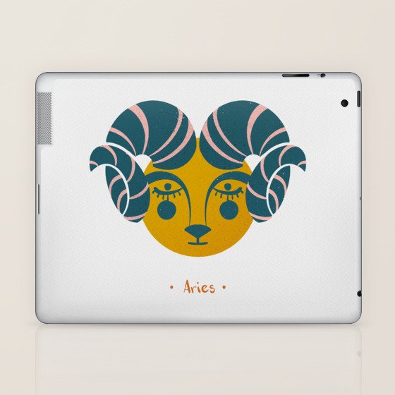 Aries - Navy Retro Laptop & iPad Skin