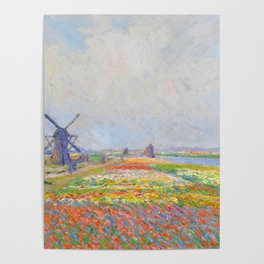 Claude Monet "Tulip Fields near The Hague" Poster