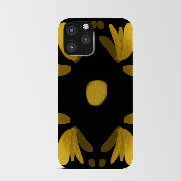 Yellow abstraction iPhone Card Case
