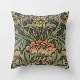 William Morris floral,William Morris fabric design Throw Pillow