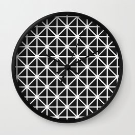 Minimal Black + White Pattern Wall Clock