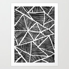 Geometry Black Lines Art Print