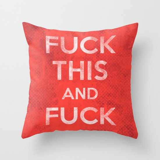 Public Service Announcement Throw Pillow