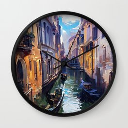 Venezia, Italian Panorama Wall Clock