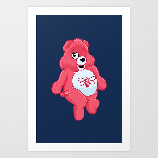 breaking bear. Art Print