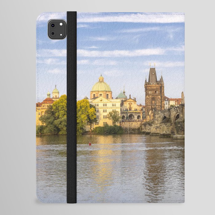 Vltava with Charles Bridge in Prague iPad Folio Case