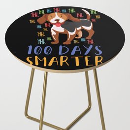Days Of School 100th Day 100 Kawaii Dog Smarter Side Table