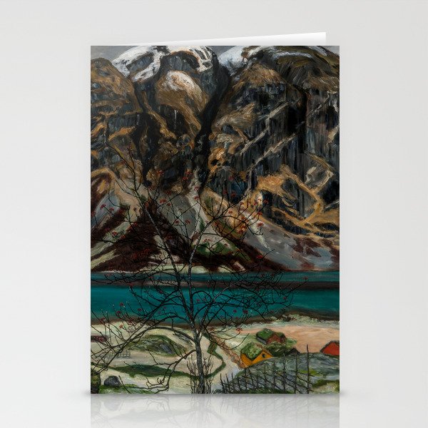 Barren Mountain, 1906 by Nikolai Astrup Stationery Cards