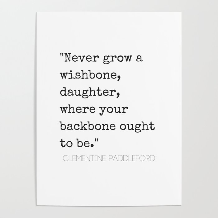 Clementine Paddleford Quote Print Poster