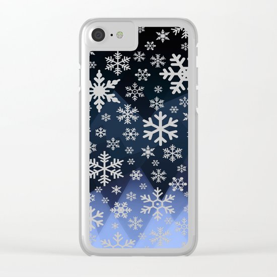 Winter night Clear iPhone Case