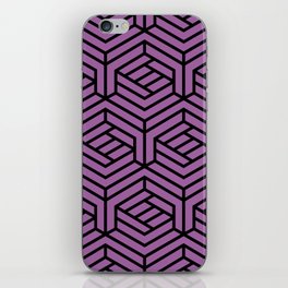 Black and Purple Cube Geometric Shape Pattern Pairs DE 2022 Popular Color Royal Pretender DE5999 iPhone Skin