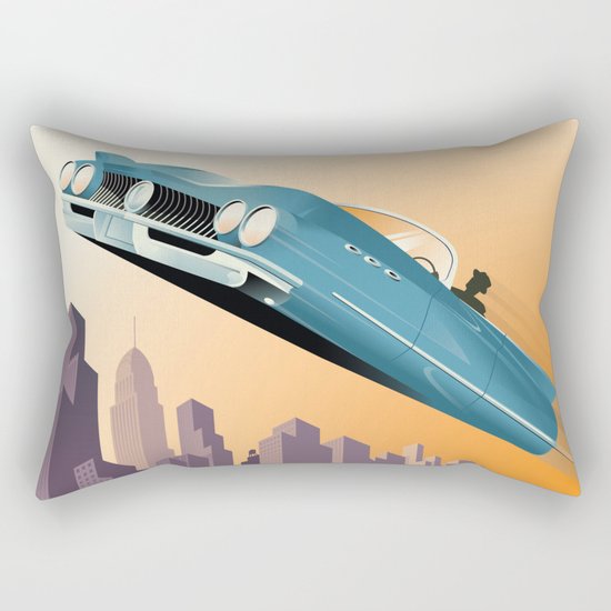 Dude, Where's My Flying Car? Rectangular Pillow