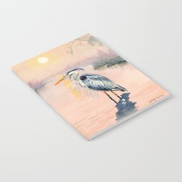 Great Blue Heron at Sunset Notebook