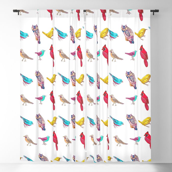 Don't Feed the Birds Pattern Blackout Curtain