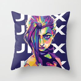 Jinx Arcane Pop Art Throw Pillow