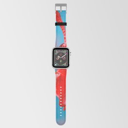Orchid In Varitone Red And Blue  Apple Watch Band