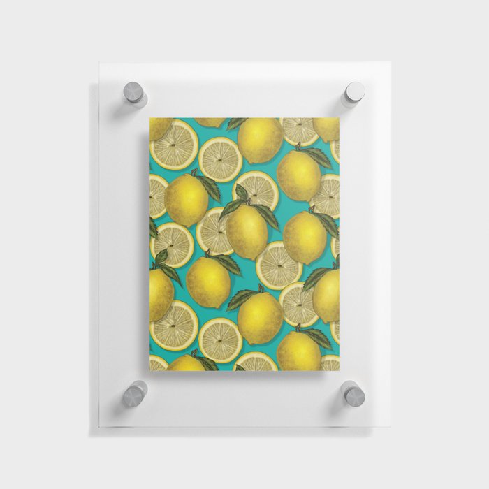 Yellow Lemons Floating Acrylic Print