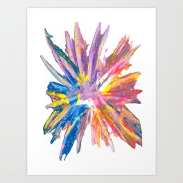 Explosion of Paint and Glitter, Rainbow Art Print