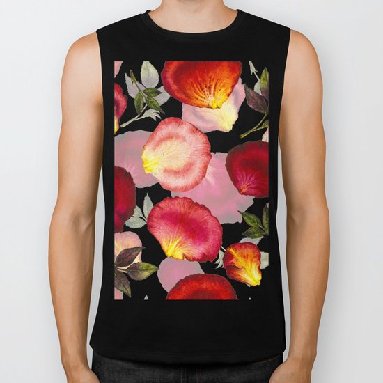 Rose Petal Pattern 02 Biker Tank