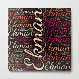Ekman Metal Print | Birthdaypopular, Colorsfirstname, Wordcloudpositive, Womanbabygirl, Vidddiepublyshd, Horizontalspain, Graphicdesign, Femaleekman 