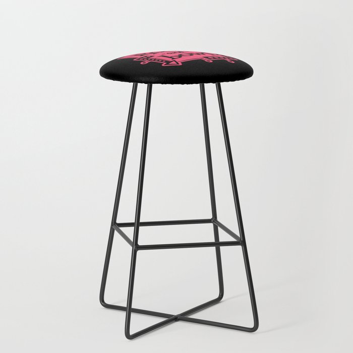 Bowling Cut Out Quote Rock And Bowl Bar Stool