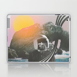 Visiting //// Astronaut Moon Landing Space Collage Art Laptop Skin