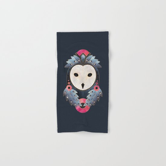 Owl 1 - Dark Hand & Bath Towel