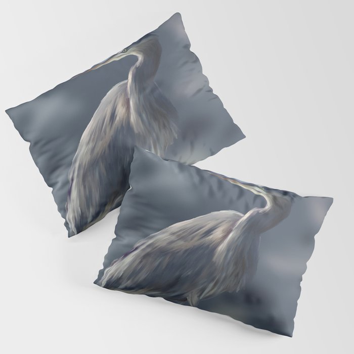Low Tide Heron  Pillow Sham