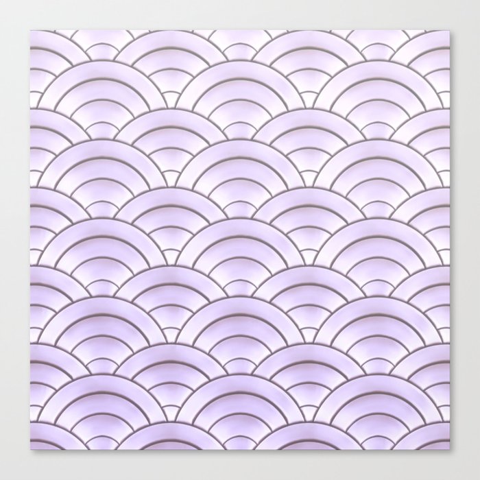 Lavender Pastel Art Deco Arch Pattern Canvas Print