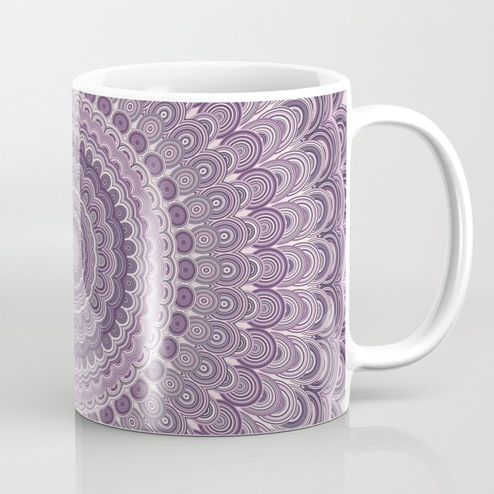 Purple feather mandala Coffee Mug by Mandala Magic by David Zydd | Society6